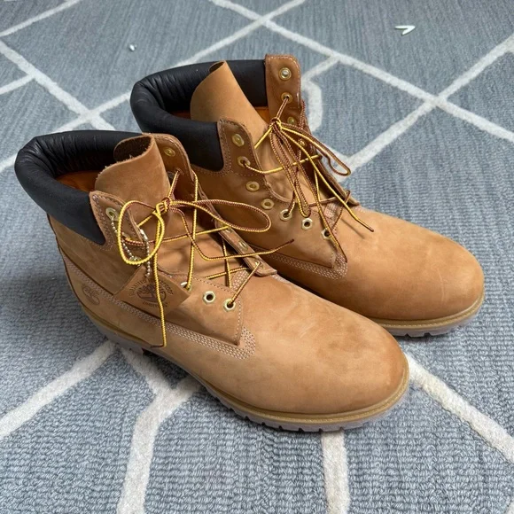 Timberland Tan High-Top Boots Rugged Sole Nubuck Timberland | Shoes | Timberland Tan Nubuck Boots With Rugged  main image 3